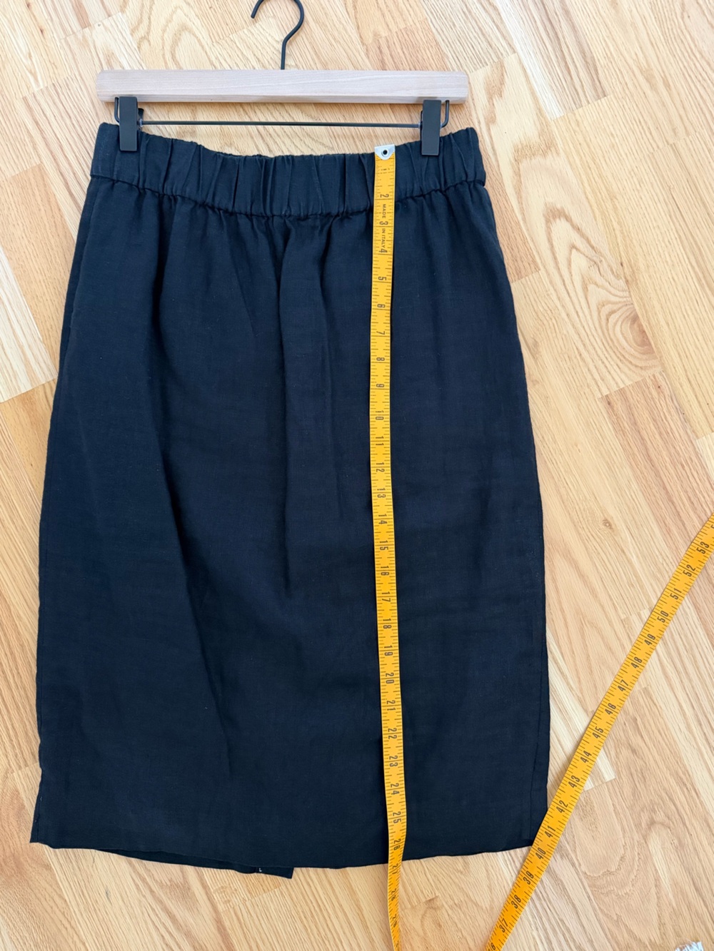 J. Crew Linen Midi Skirt Black M - Picture 4 of 9